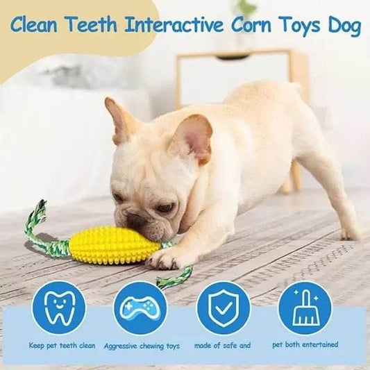 Puppy Toothbrush Clean Teeth Interactive Corn Toys - mypetitpaws
