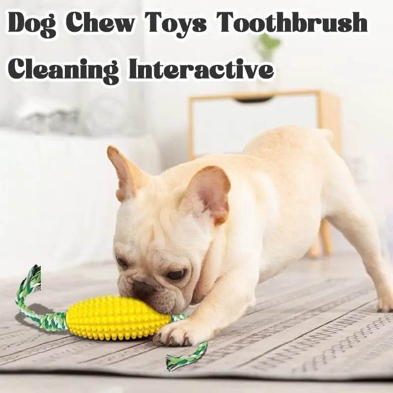 Puppy Toothbrush Clean Teeth Interactive Corn Toys - mypetitpaws