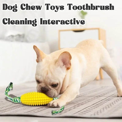 Puppy Toothbrush Clean Teeth Interactive Corn Toys - mypetitpaws